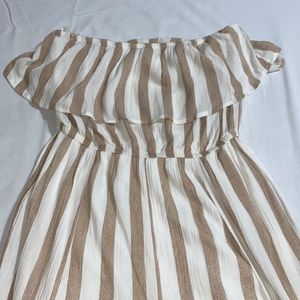 Striped Strapless Jumpsuit